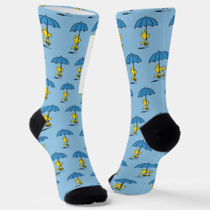 Peanuts Woodstock Blue Umbrella Socks