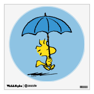 Peanuts Woodstock Blue Umbrella Wall Decal