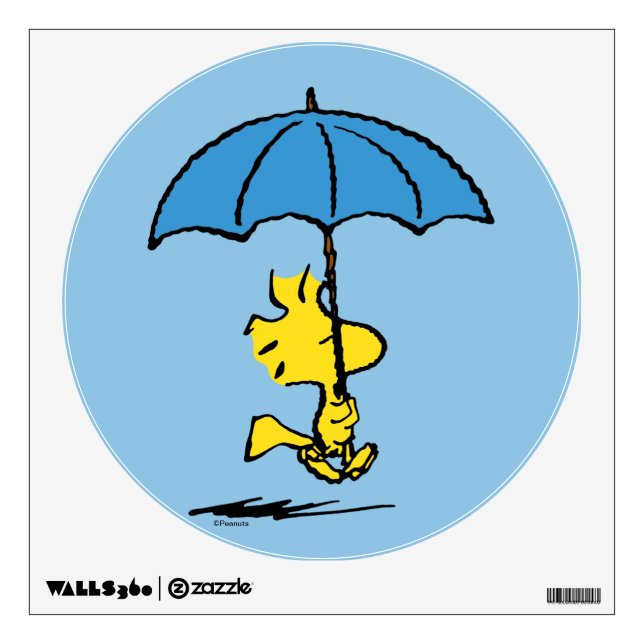 Peanuts | Woodstock Blue Umbrella Wall Decal (Front)