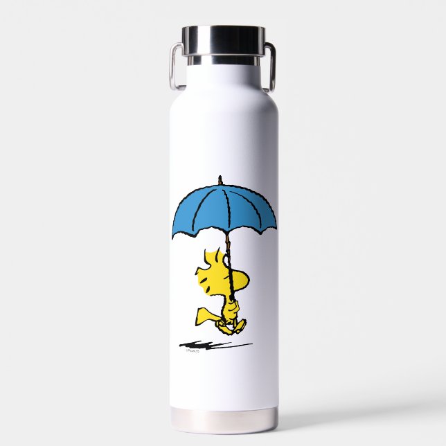 Peanuts | Woodstock Blue Umbrella Water Bottle (Front)