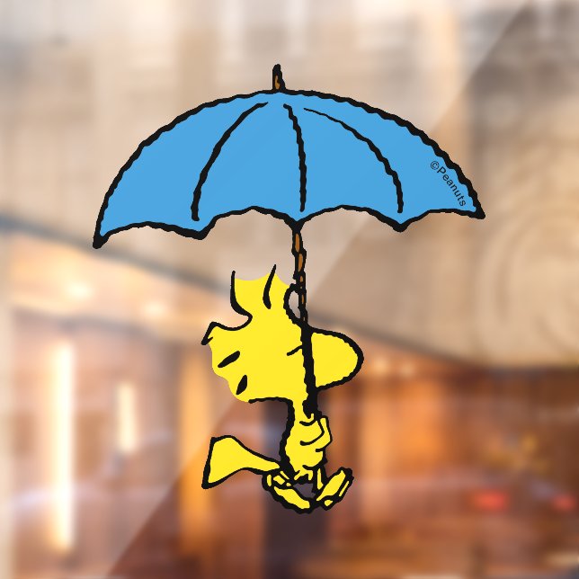 Peanuts | Woodstock Blue Umbrella Window Cling (Sheet 2)