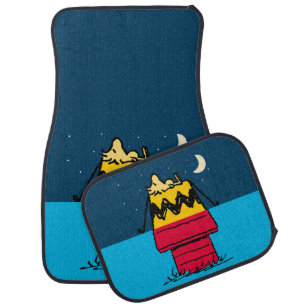 Peanuts Woodstock Camping Half & Half Car Floor Mat
