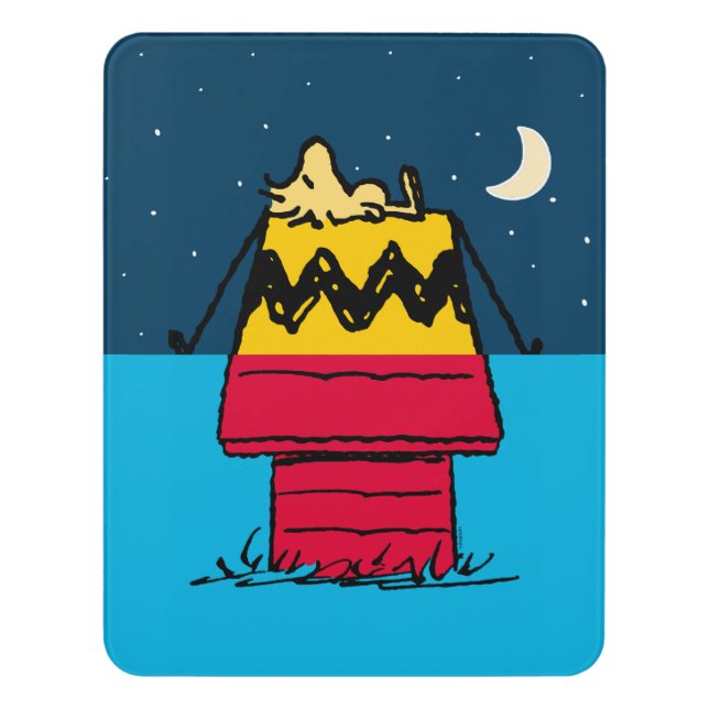 Peanuts | Woodstock Camping Half & Half Door Sign (Contemporary Vert)