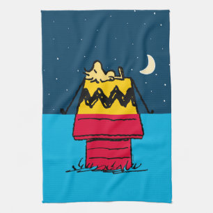 Peanuts Woodstock Camping Half & Half Kitchen Towel