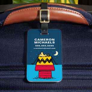 Peanuts Woodstock Camping Half & Half Luggage Tag