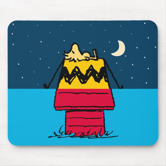 Peanuts | Woodstock Camping Half & Half Mouse Pad (Front)