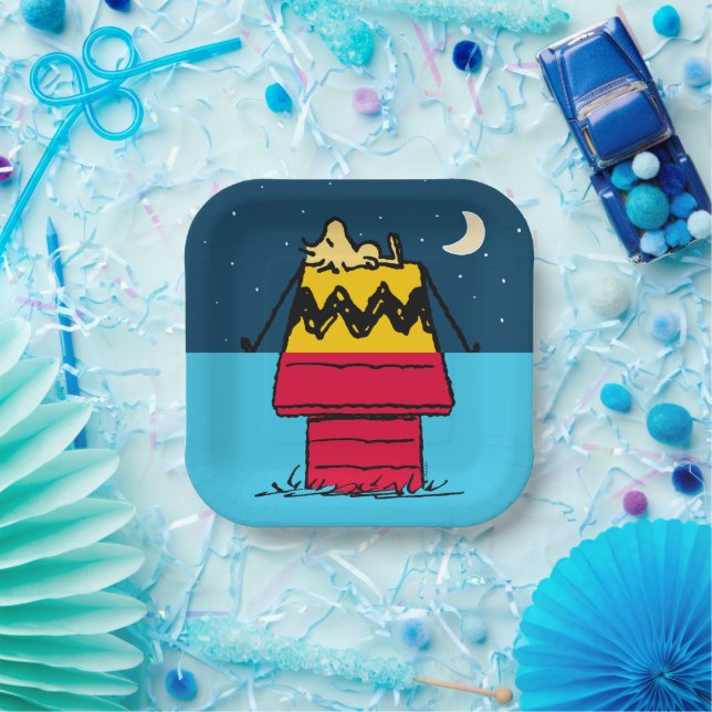 Peanuts | Woodstock Camping Half & Half Paper Plates (Party)