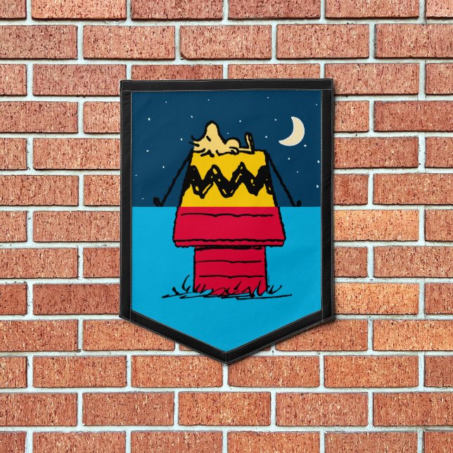 Peanuts | Woodstock Camping Half & Half Pennant (Insitu 1)