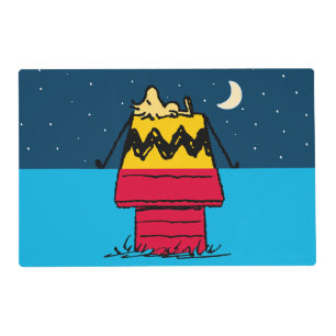 Peanuts   Woodstock Camping Half & Half Placemat