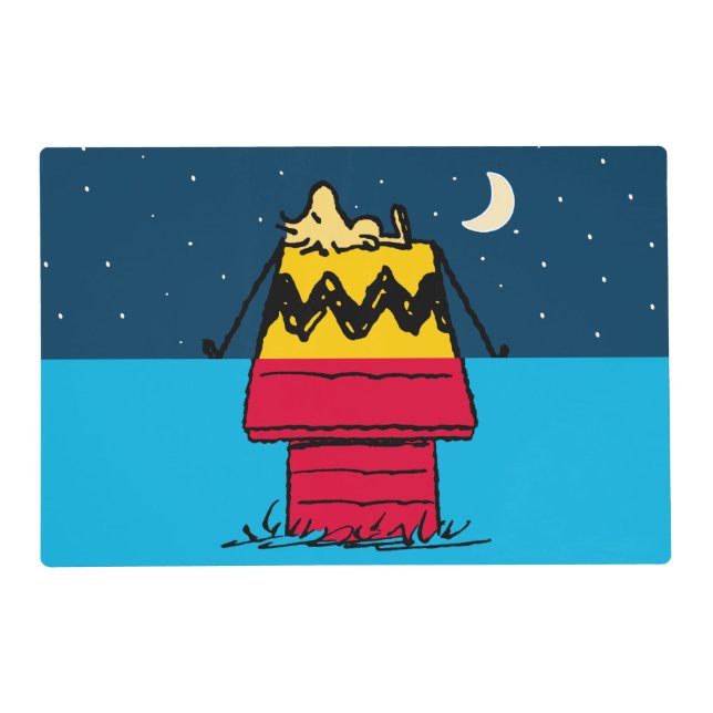 Peanuts | Woodstock Camping Half & Half Placemat (Front)