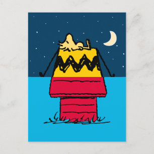 Peanuts Woodstock Camping Half & Half Postcard