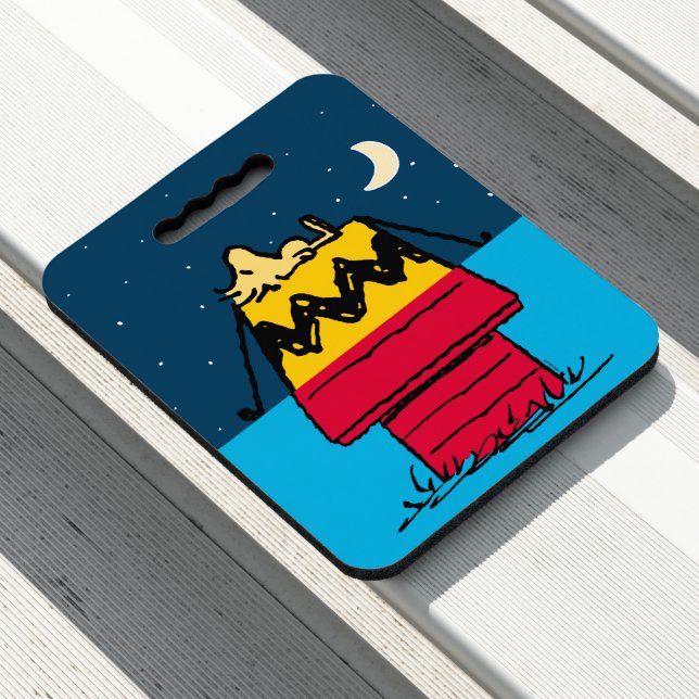 Peanuts | Woodstock Camping Half & Half Seat Cushion (In Situ)