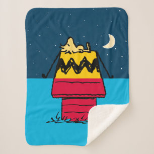 Peanuts Woodstock Camping Half & Half Sherpa Blanket