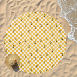 Peanuts Woodstock Checkered Flag Beach Towel