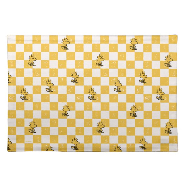 Peanuts | Woodstock Checkered Flag Cloth Placemat (Front)