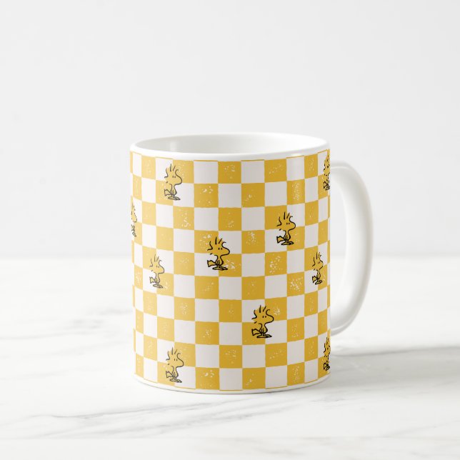 Peanuts | Woodstock Checkered Flag Coffee Mug (Front Right)