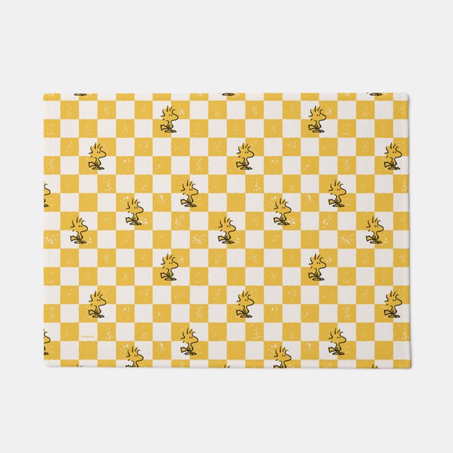 Peanuts | Woodstock Checkered Flag Doormat (Front)