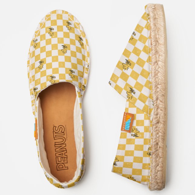 Peanuts | Woodstock Checkered Flag Espadrilles (Side)