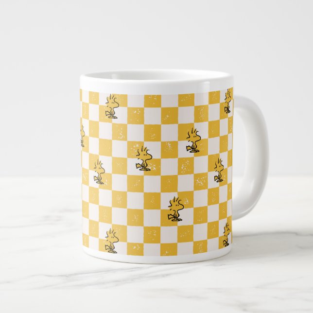 Peanuts | Woodstock Checkered Flag Giant Coffee Mug (Front Right)
