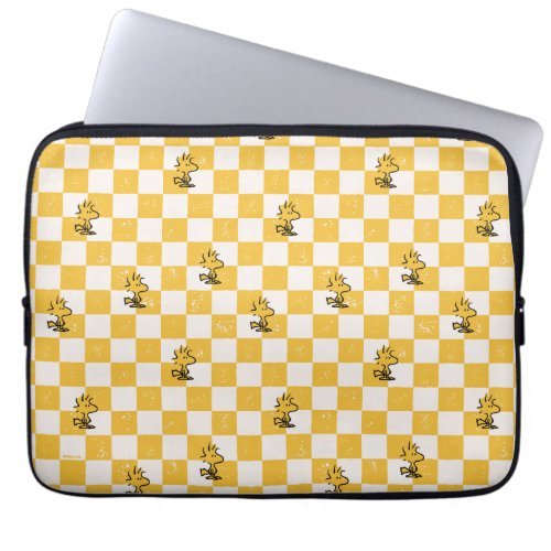 Peanuts  Woodstock Checkered Flag Laptop Sleeve