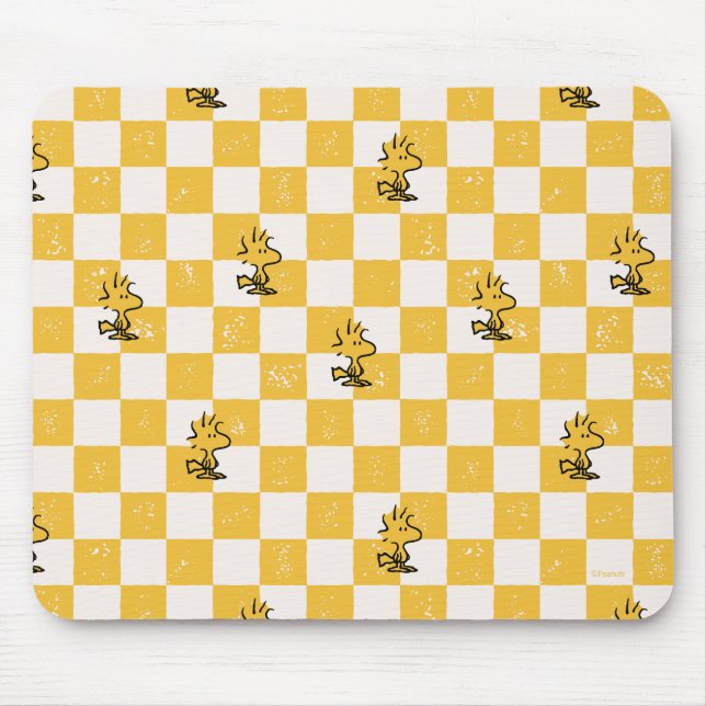 Peanuts | Woodstock Checkered Flag Mouse Pad (Front)