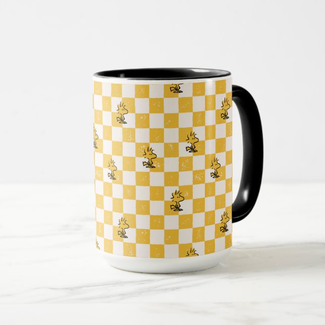 Peanuts | Woodstock Checkered Flag Mug (Front Right)