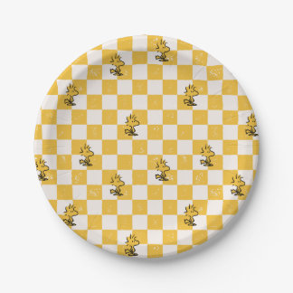 Peanuts | Woodstock Checkered Flag Paper Plates