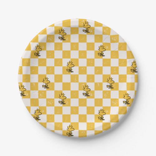 Peanuts  Woodstock Checkered Flag Paper Plates