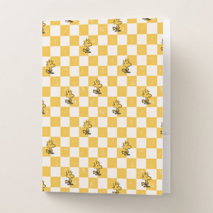 Peanuts Woodstock Checkered Flag Pocket Folder