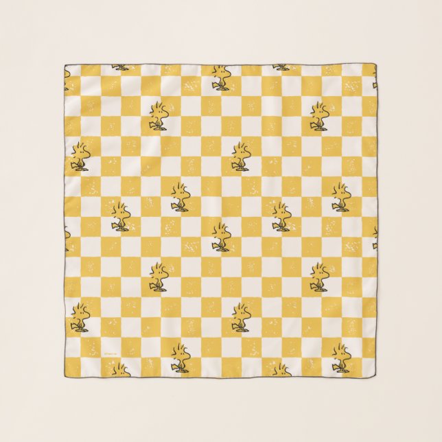 Peanuts | Woodstock Checkered Flag Scarf (Front)