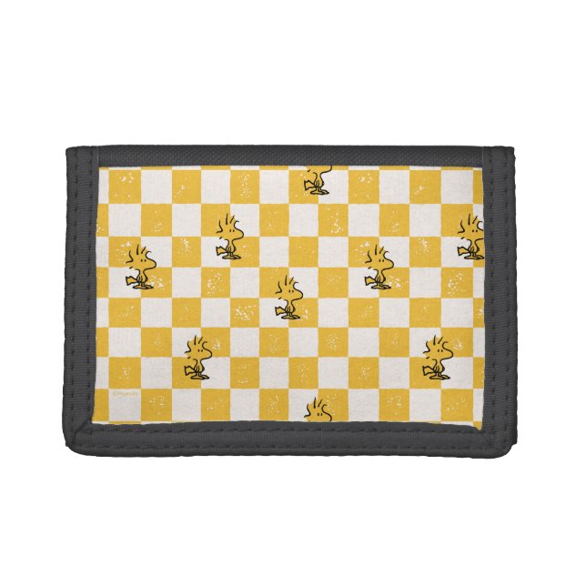 Peanuts | Woodstock Checkered Flag Trifold Wallet (Front)