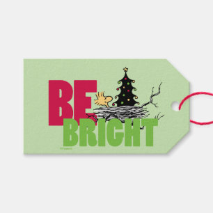 Peanuts Woodstock Christmas Be Bright Gift Tags