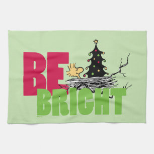 Peanuts Woodstock Christmas Be Bright Kitchen Towel