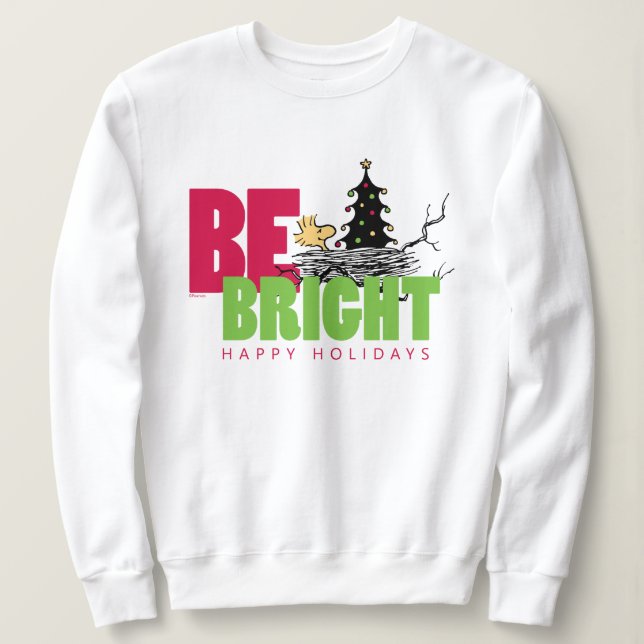 Peanuts | Woodstock Christmas Be Bright Sweatshirt (Design Front)