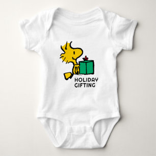 Peanuts   Woodstock Christmas Gift Baby Bodysuit