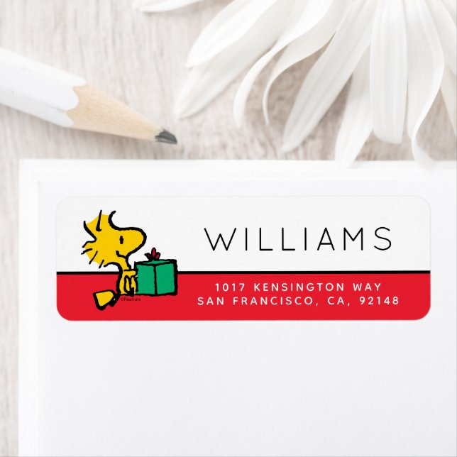 Peanuts | Woodstock Christmas Gift Label (Insitu)