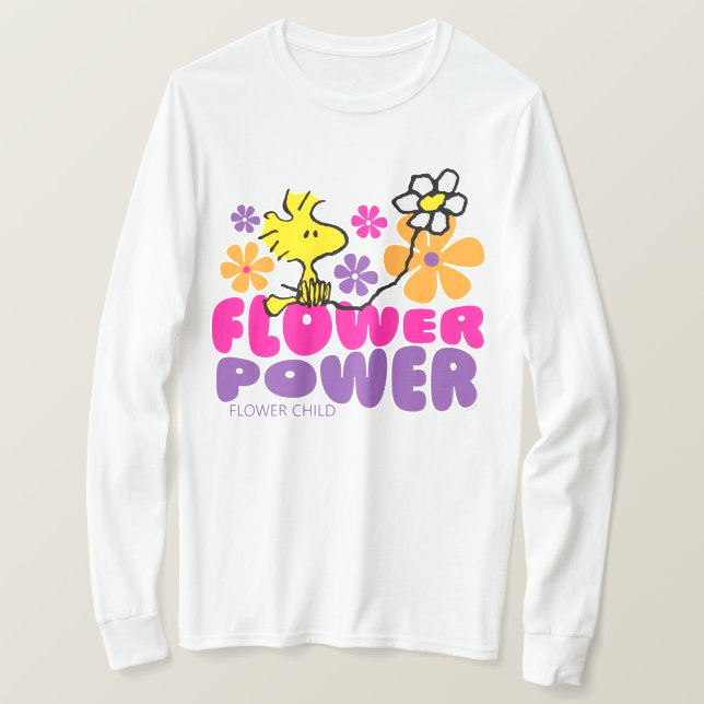 Peanuts | Woodstock Flower Power T-Shirt (Design Front)