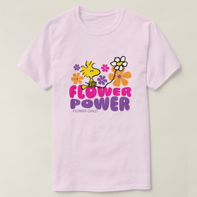 Peanuts | Woodstock Flower Power T-Shirt (Design Front)