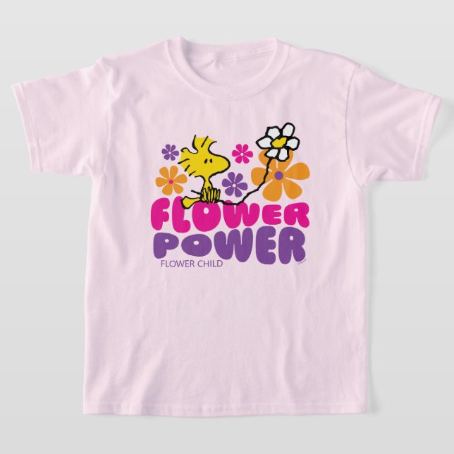 Peanuts | Woodstock Flower Power T-Shirt (Laydown)