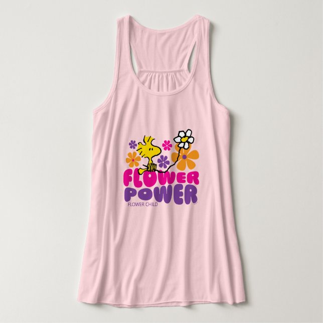 Peanuts | Woodstock Flower Power Tank Top (Design Front)