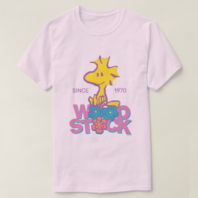 Peanuts | Woodstock Flowers T-Shirt (Design Front)