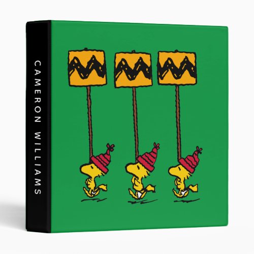 Peanuts  Woodstock  Friends Sign March 3 Ring Binder