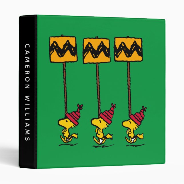 Peanuts | Woodstock & Friends Sign March 3 Ring Binder (Front/Spine)