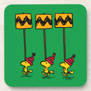 Peanuts Woodstock & Friends Sign March Beverage Coaster