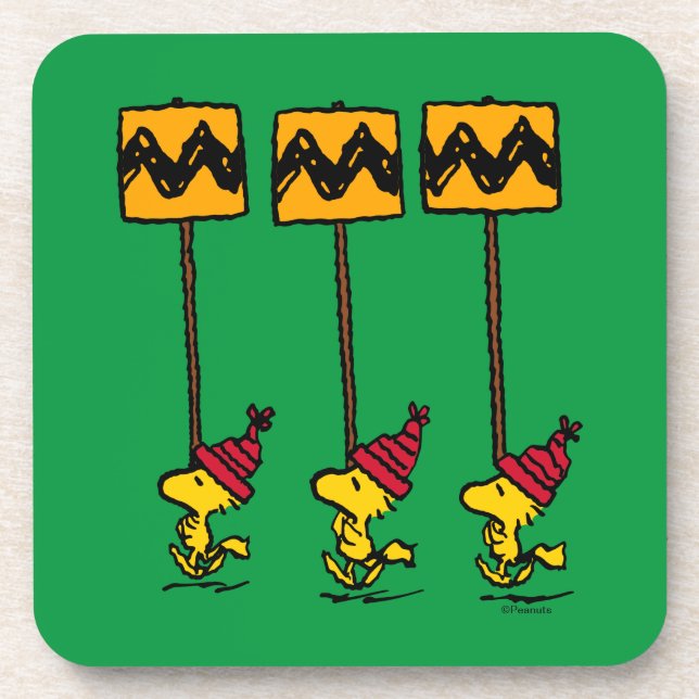 Peanuts | Woodstock & Friends Sign March Beverage Coaster (Front)