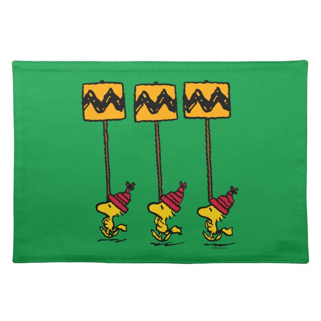 Peanuts | Woodstock & Friends Sign March Cloth Placemat (Front)