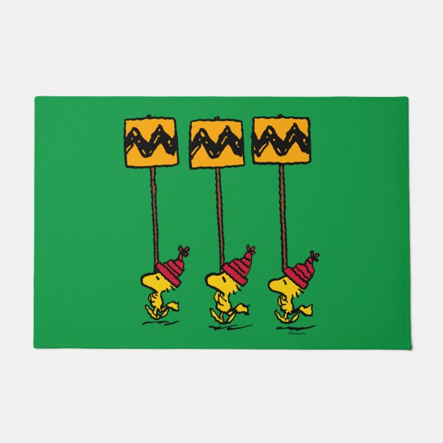 Peanuts | Woodstock & Friends Sign March Doormat (Front)