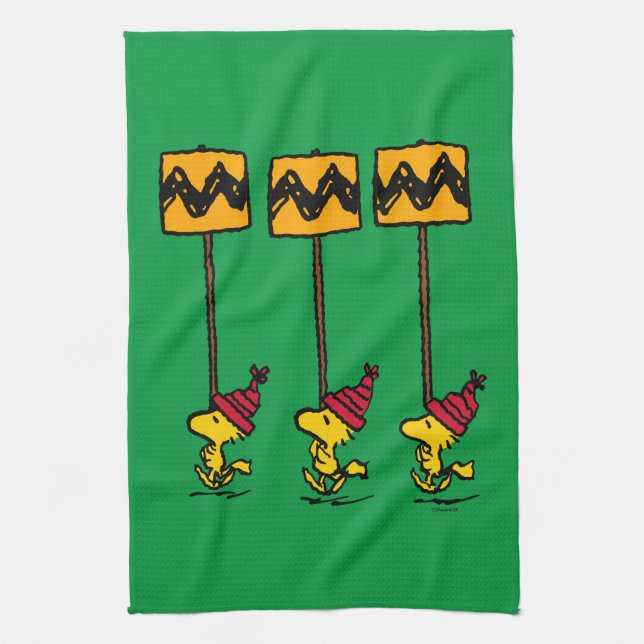 Peanuts | Woodstock & Friends Sign March Kitchen Towel (Vertical)