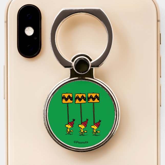Peanuts | Woodstock & Friends Sign March Phone Ring Stand (Close Up)