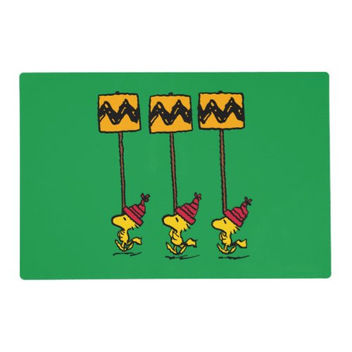 Peanuts  Woodstock  Friends Sign March Placemat